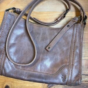 Frye Melissa Brown Leather Crossbody Bag